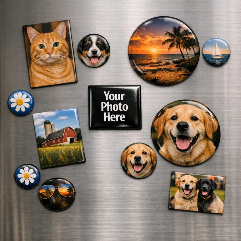 2”x2” Custom Photo Magnet - NOT Wearable