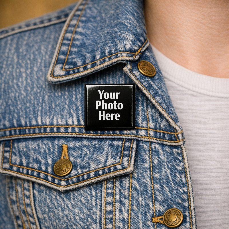 2”x2” Custom Photo Magnet - WEARABLE