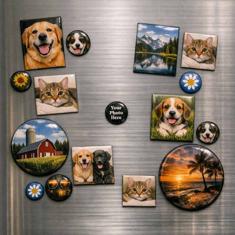  1” Customizable Round Magnet - NOT Wearable