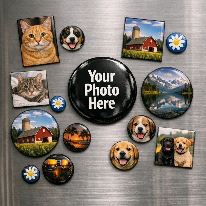 3” Customizable Round Magnet - NOT Wearable